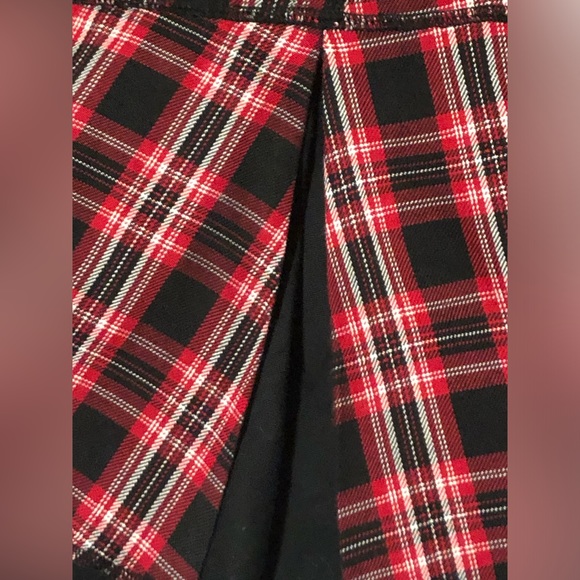 Punk Red Plaid Mini Skirt - Picture 5 of 5